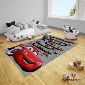 Şimşek McQueen Yarış Yol Arabalar Çocuk Oyun Halısı