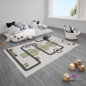 Trafik Lambası Arabalar ve Sek-Sek Çocuk Oyun Halısı