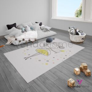 Sihirli Balerin Kız Yıldız Çocuk Odası Halısı